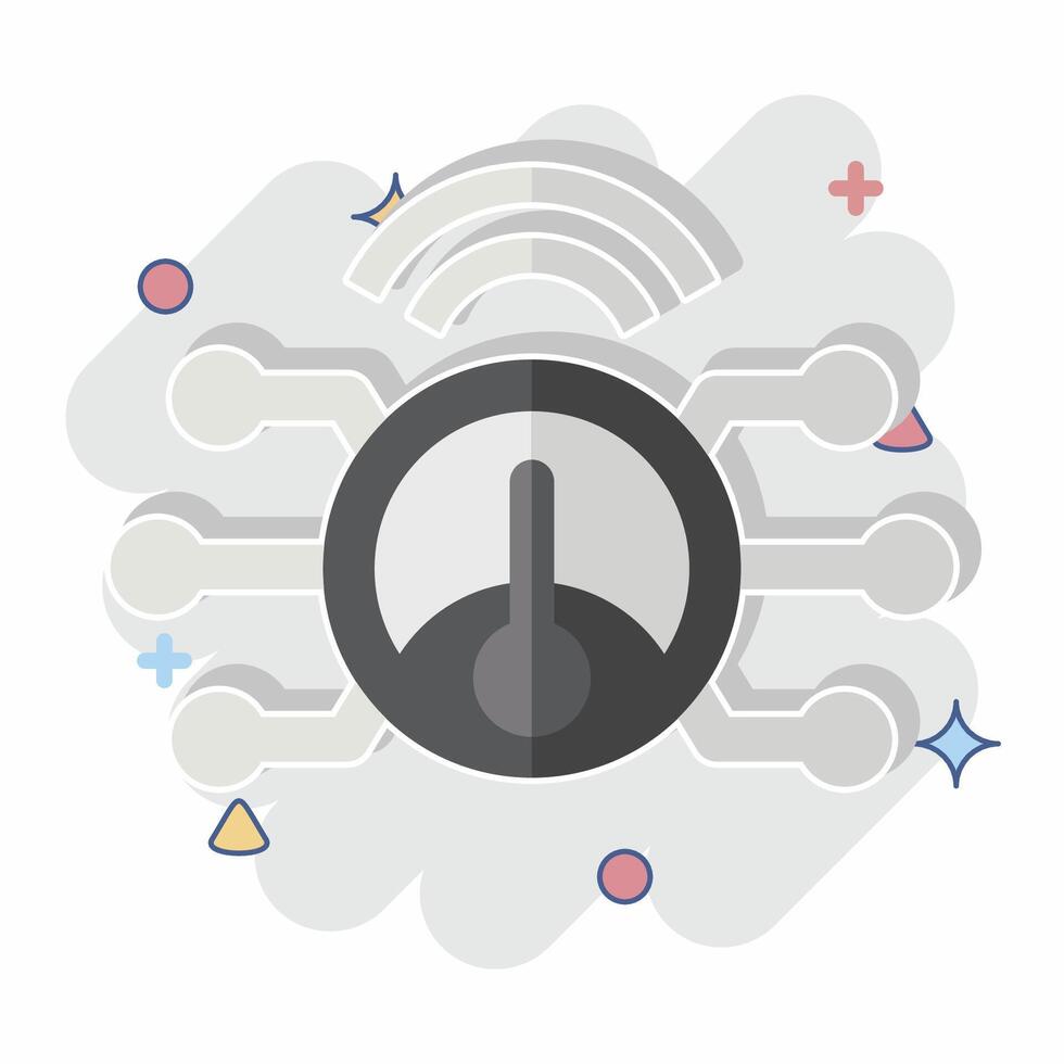 Icon Smart Meter. related to Energy Storage symbol. comic style. editable vector