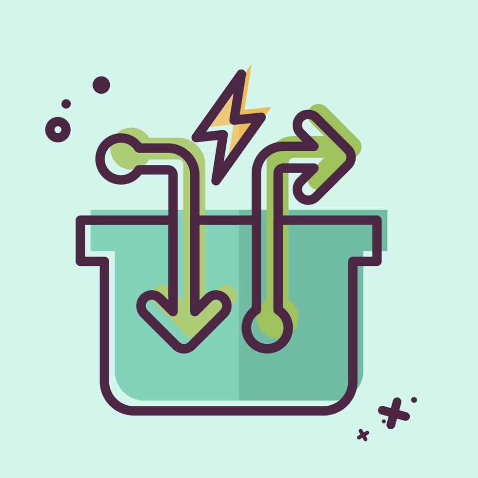 Icon Compressed Air Storage. related to Energy Storage symbol. MBE style vector