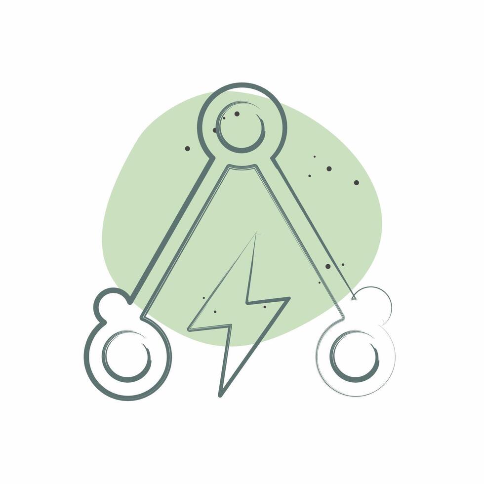 Icon Peak Demand. related to Energy Storage symbol. Color Spot Style. editable vector