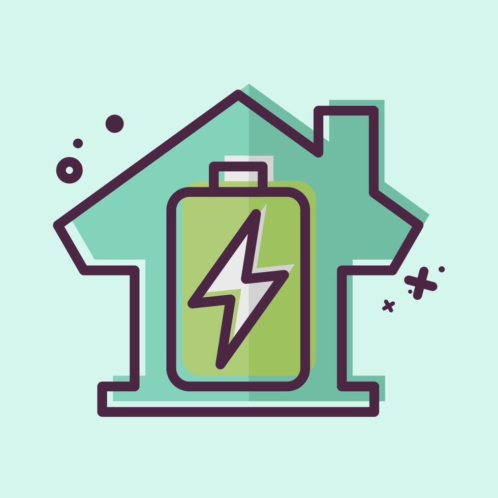 Icon Energy Storage. related to Energy Storage symbol. MBE style. editable 1 vector