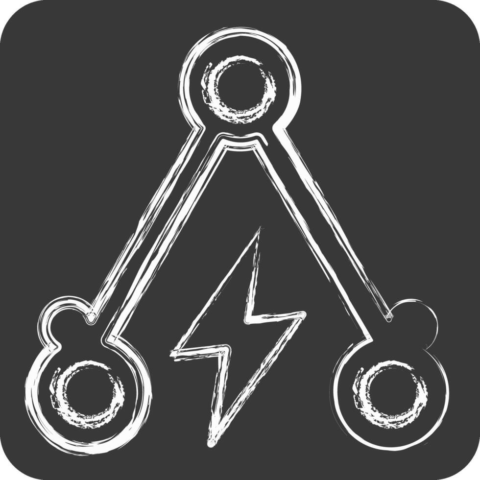 Icon Peak Demand. related to Energy Storage symbol. chalk Style. editable vector
