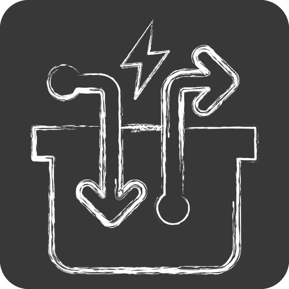 Icon Compressed Air Storage. related to Energy Storage symbol. chalk Style vector
