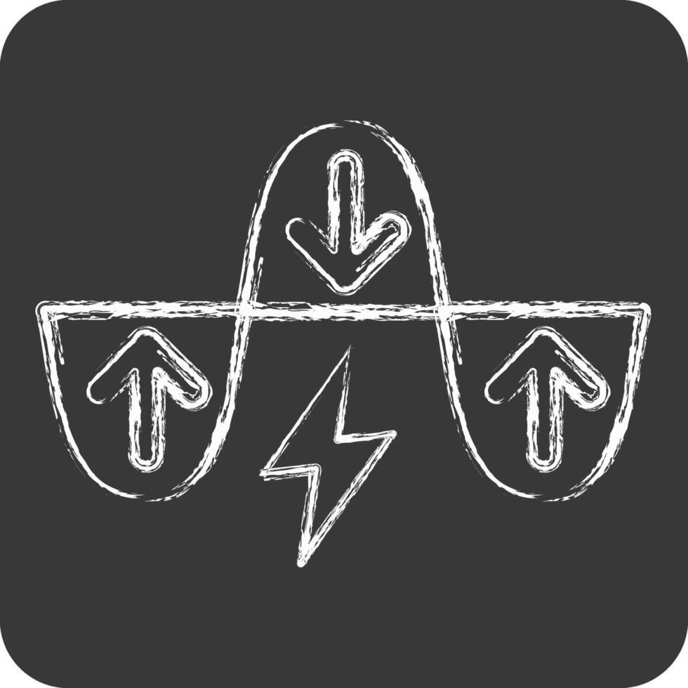 Icon Energy Demand Management. related to Energy Storage symbol. chalk Style vector