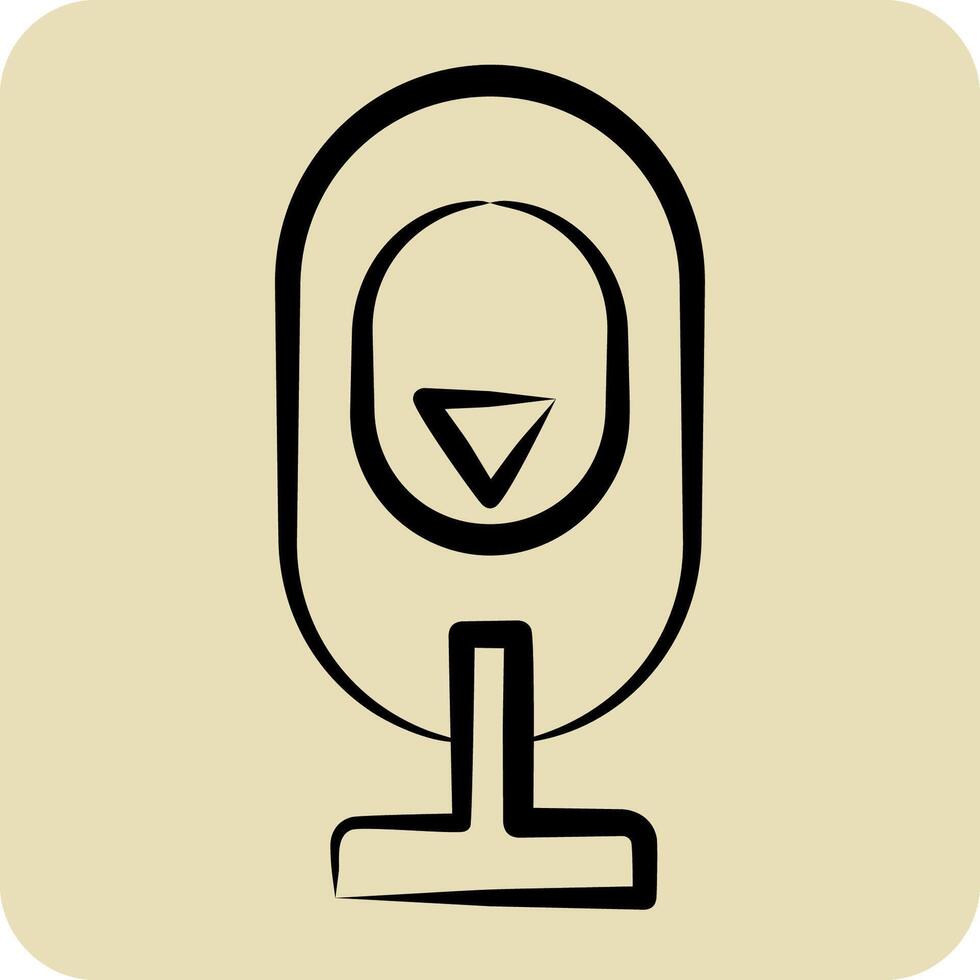 Icon Hydraulic Accumulator. related to Energy Storage symbol. hand drawn style. editable vector