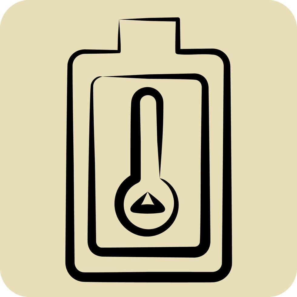 Icon Thermal Energy Storage. related to Energy Storage symbol. hand drawn style vector