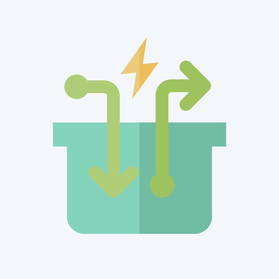 Icon Compressed Air Storage. related to Energy Storage symbol. flat style vector