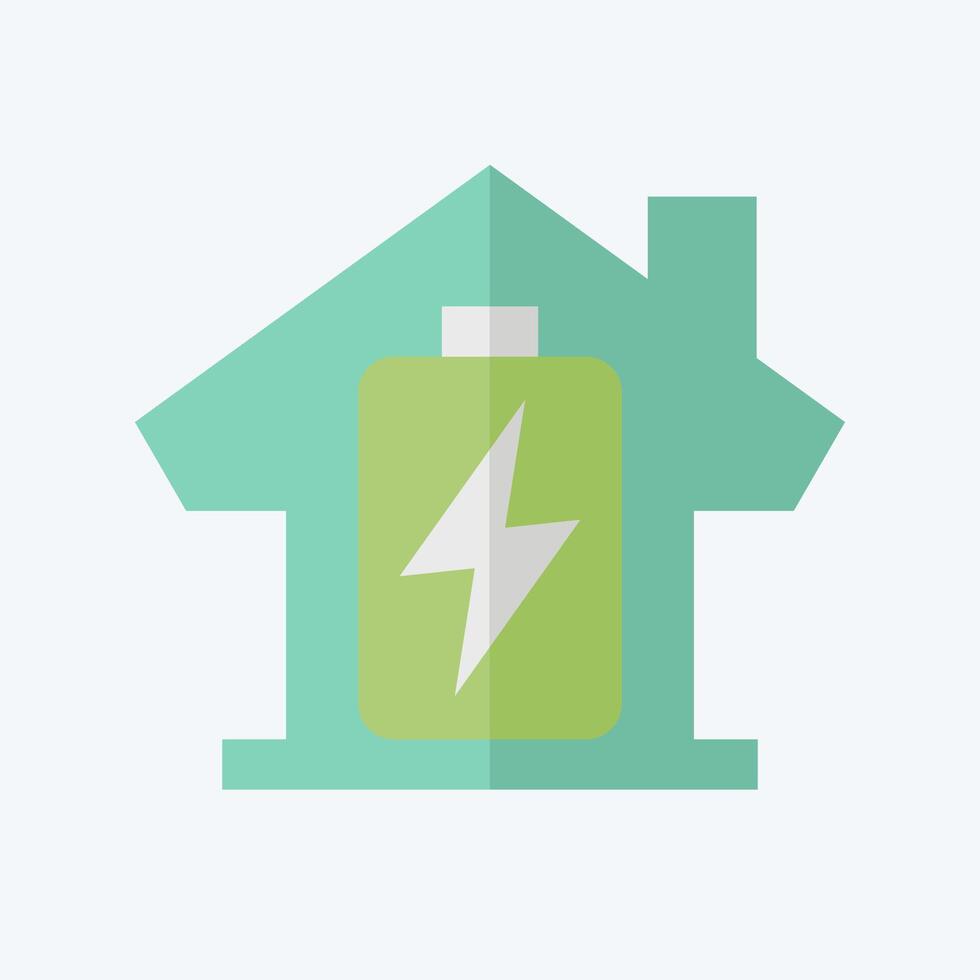 Icon Energy Storage. related to Energy Storage symbol. flat style. editable 1 vector