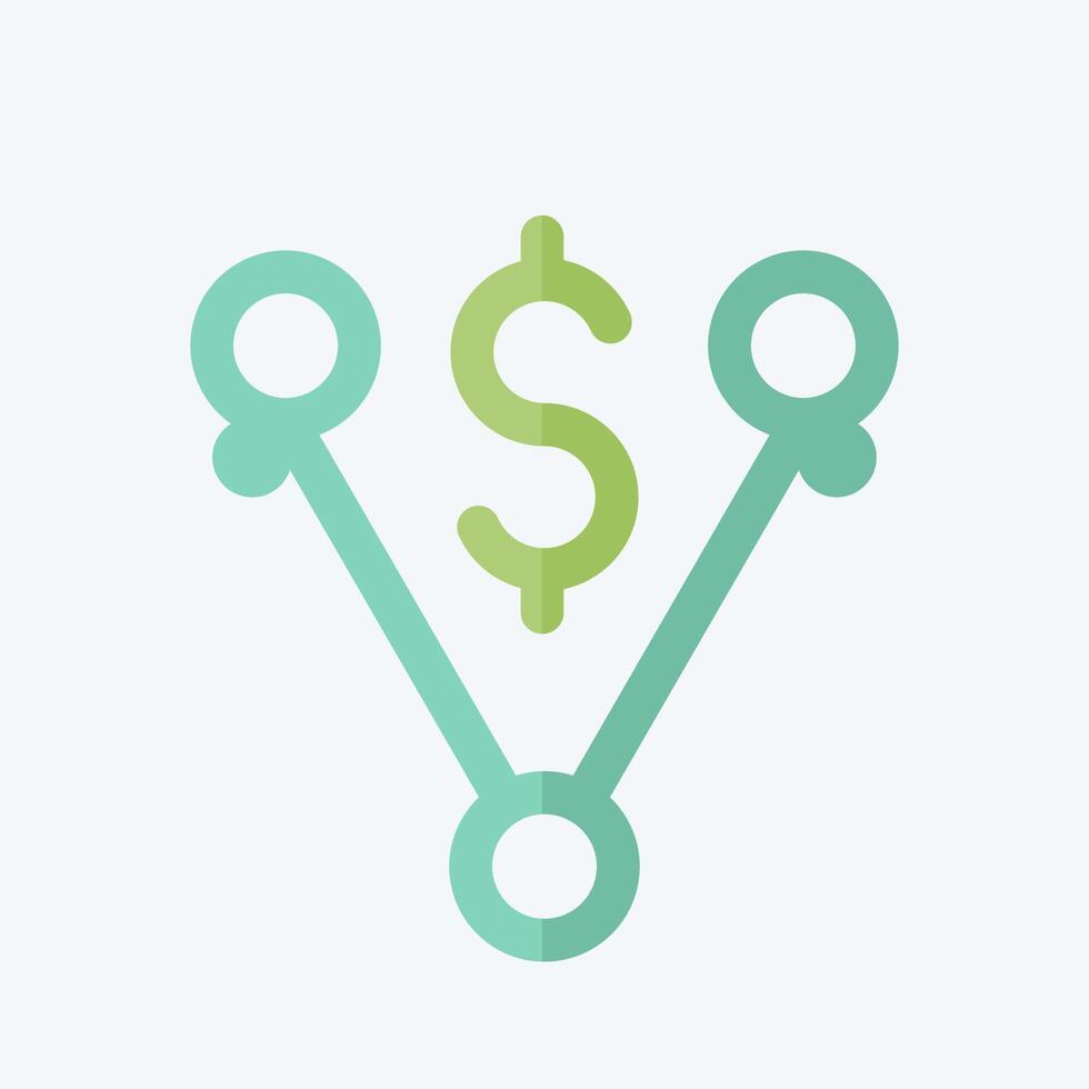 Icon Off Peak Pricing. related to Energy Storage symbol. flat style. editable vector