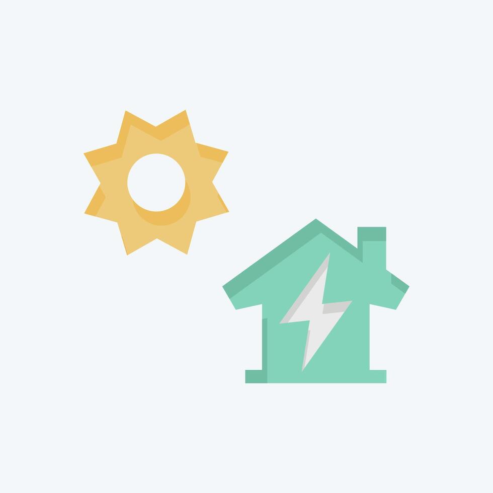 Icon Distributed Generation. related to Energy Storage symbol. flat style vector