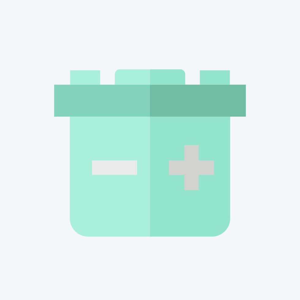 Icon Lead Acid Battery. related to Energy Storage symbol. flat style. editable vector