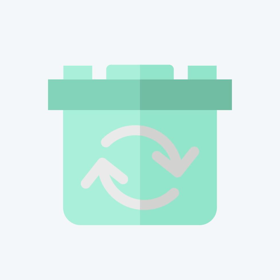 Icon Rechargeable Battery. related to Energy Storage symbol. flat style. editable vector
