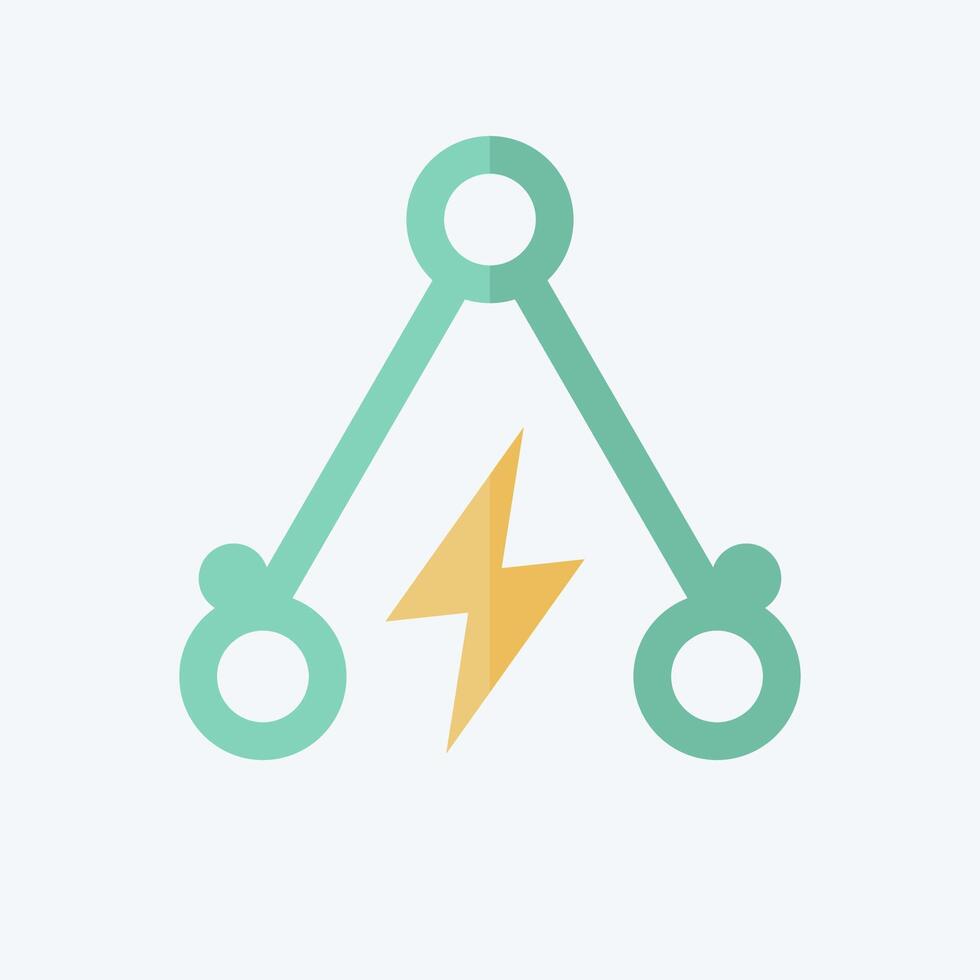 Icon Peak Demand. related to Energy Storage symbol. flat style. editable vector