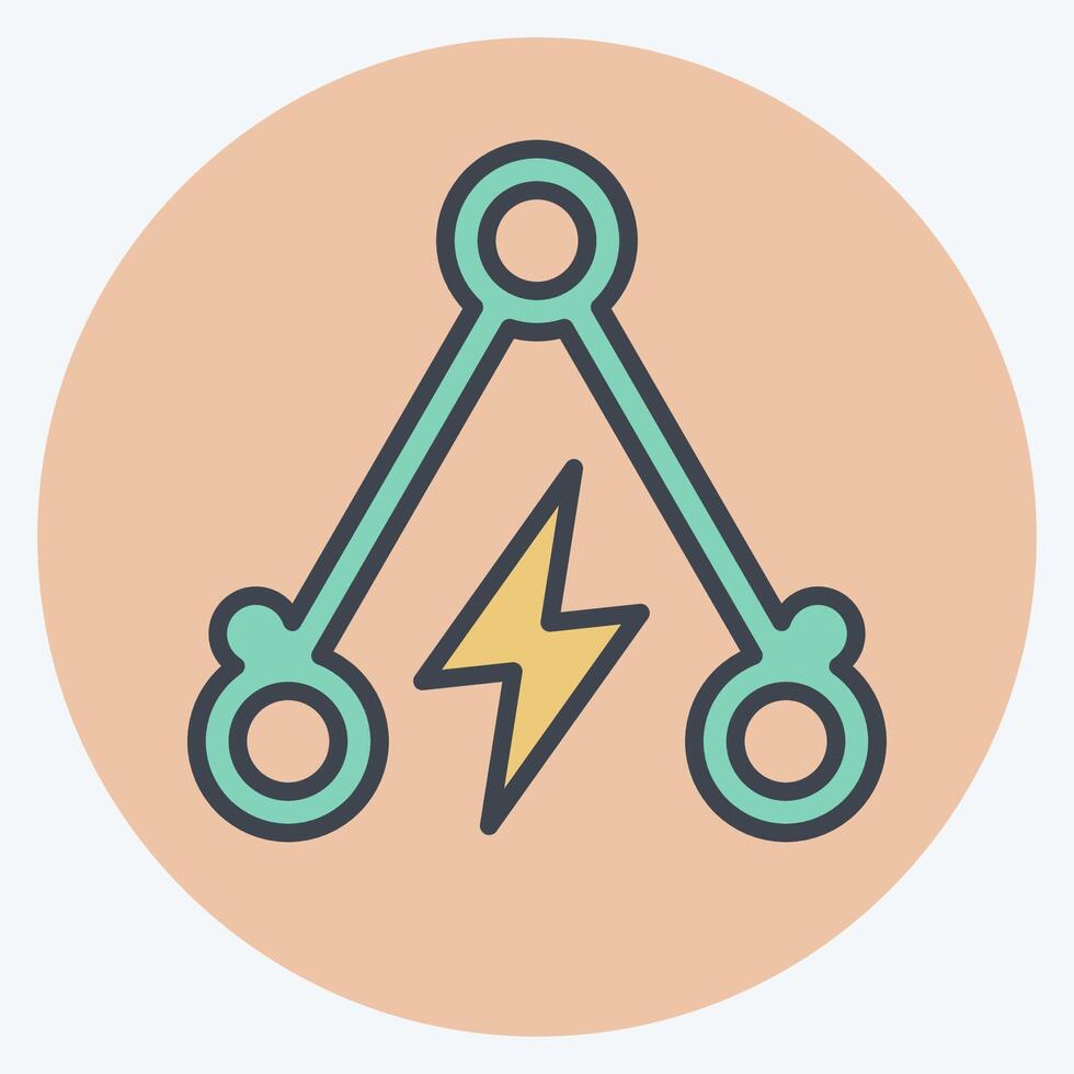 Icon Peak Demand. related to Energy Storage symbol. color mate style. editable vector