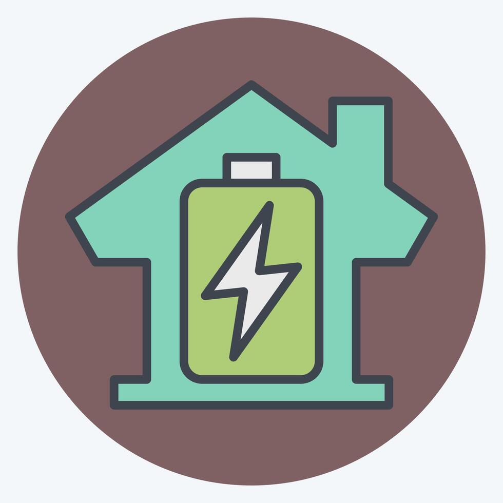 Icon Energy Storage. related to Energy Storage symbol. color mate style. editable 1 vector