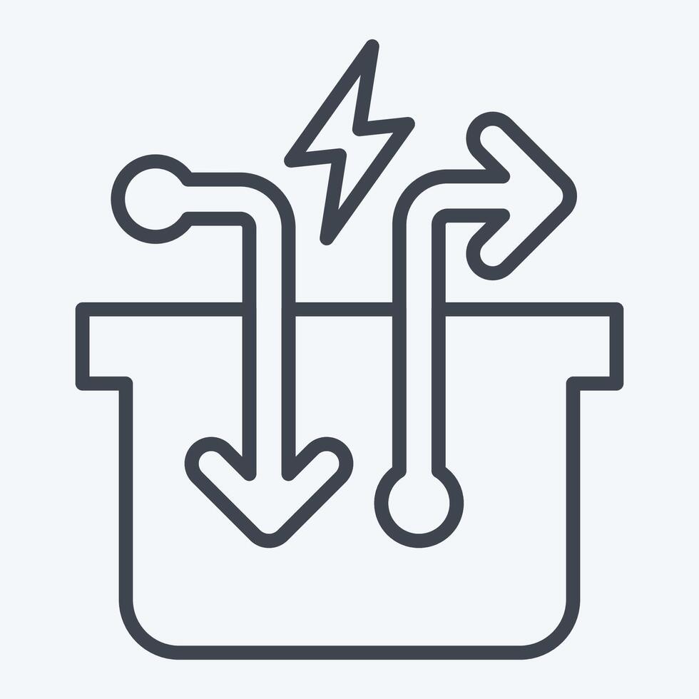 Icon Compressed Air Storage. related to Energy Storage symbol. line style vector
