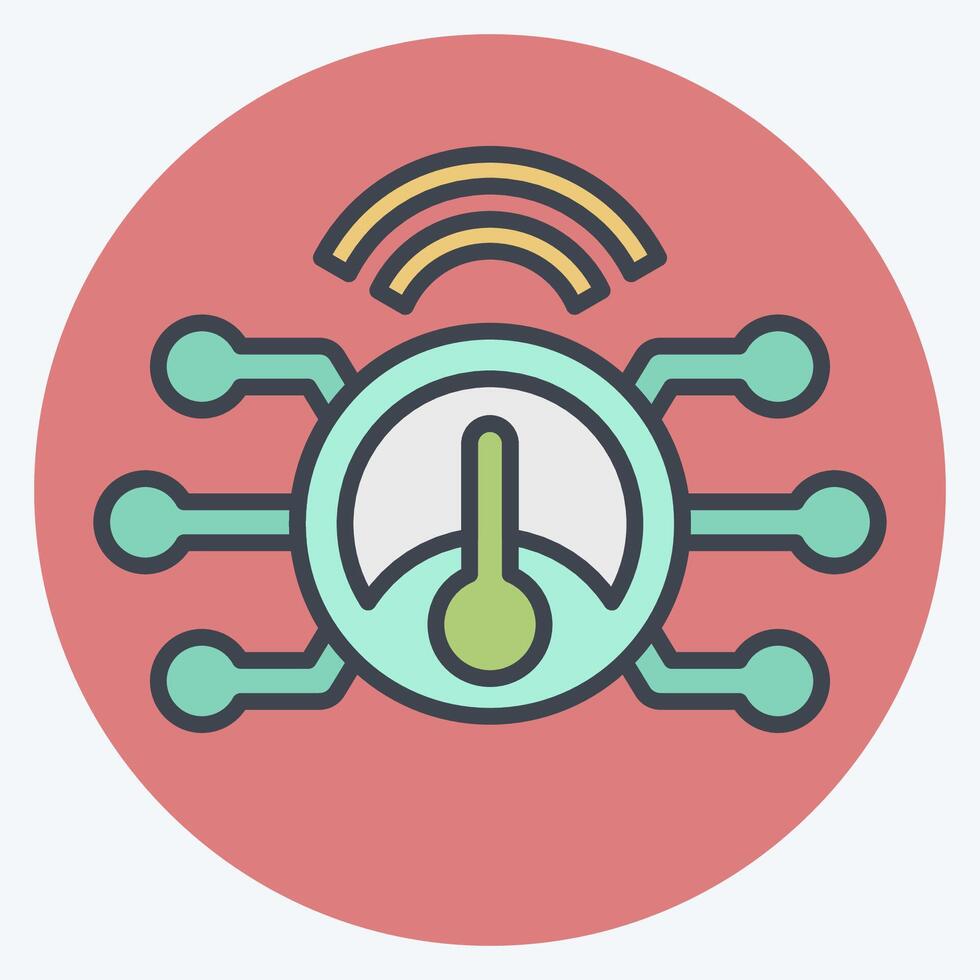 Icon Smart Meter. related to Energy Storage symbol. color mate style. editable vector