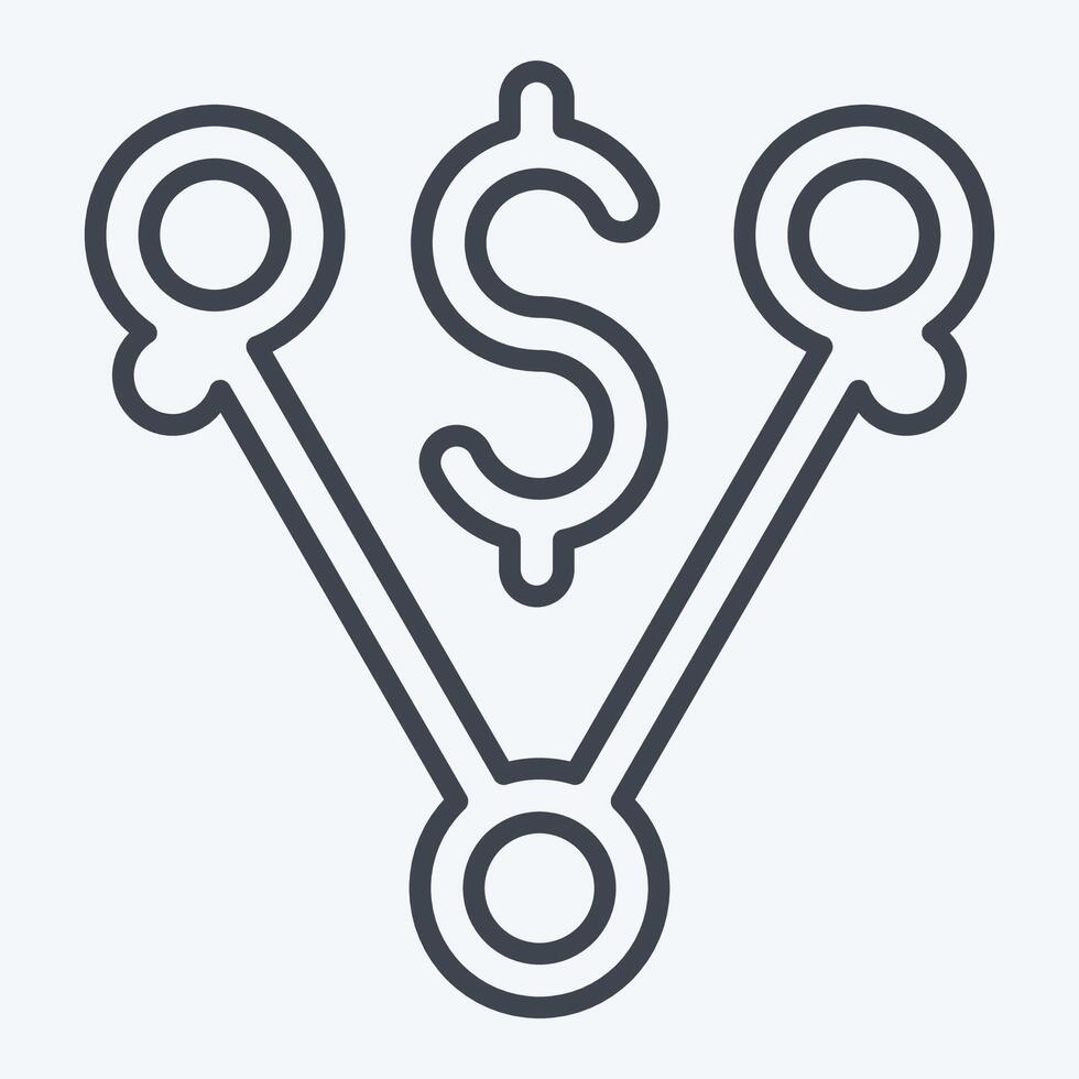 Icon Off Peak Pricing. related to Energy Storage symbol. line style. editable vector