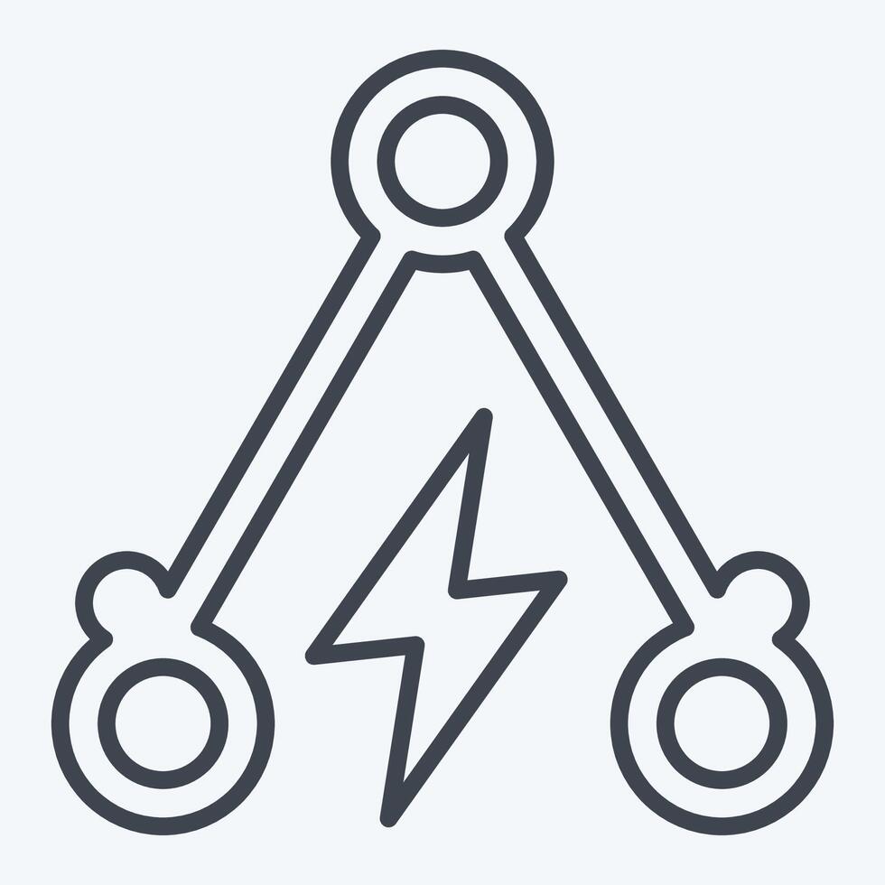 Icon Peak Demand. related to Energy Storage symbol. line style. editable vector