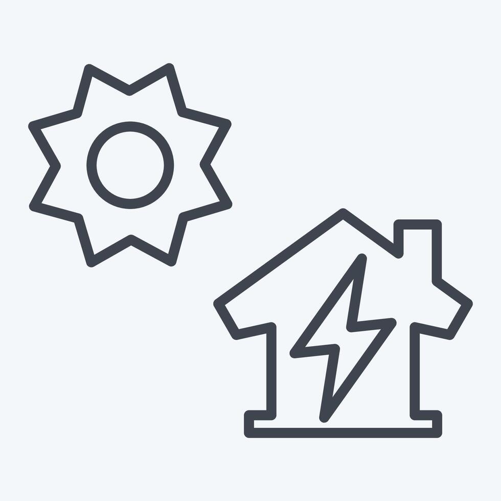 Icon Distributed Generation. related to Energy Storage symbol. line style vector