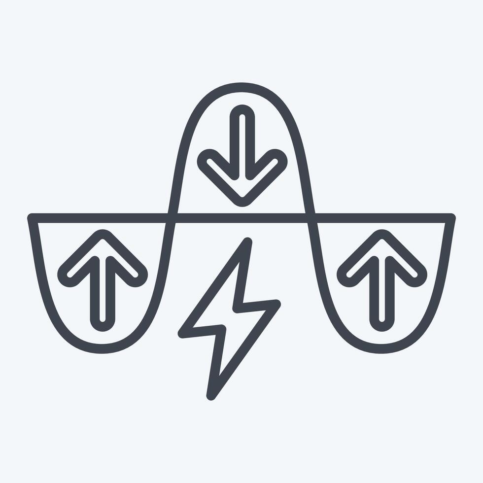 Icon Energy Demand Management. related to Energy Storage symbol. line style vector