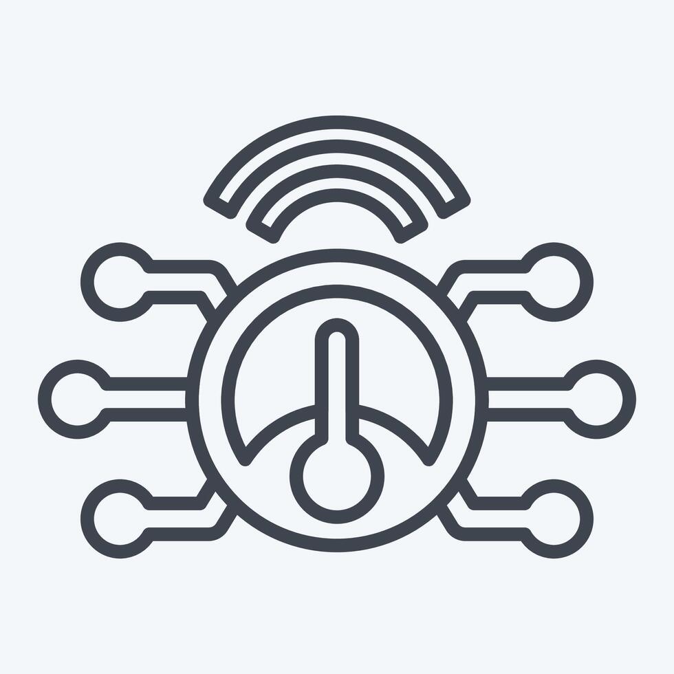 Icon Smart Meter. related to Energy Storage symbol. line style. editable vector