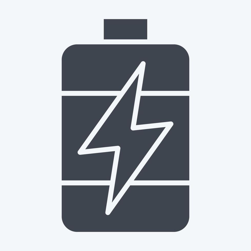 Icon Energy Storage. related to Energy Storage symbol. glyph style. editable vector