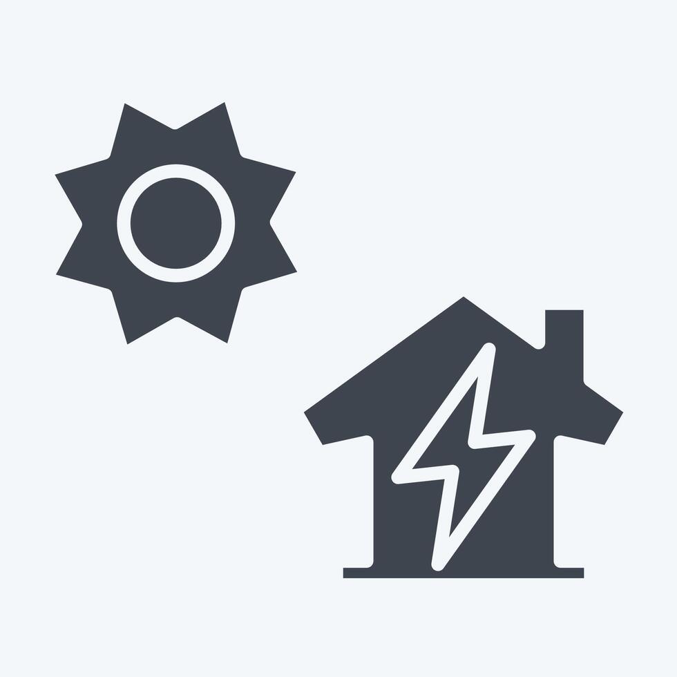 Icon Distributed Generation. related to Energy Storage symbol. glyph style vector