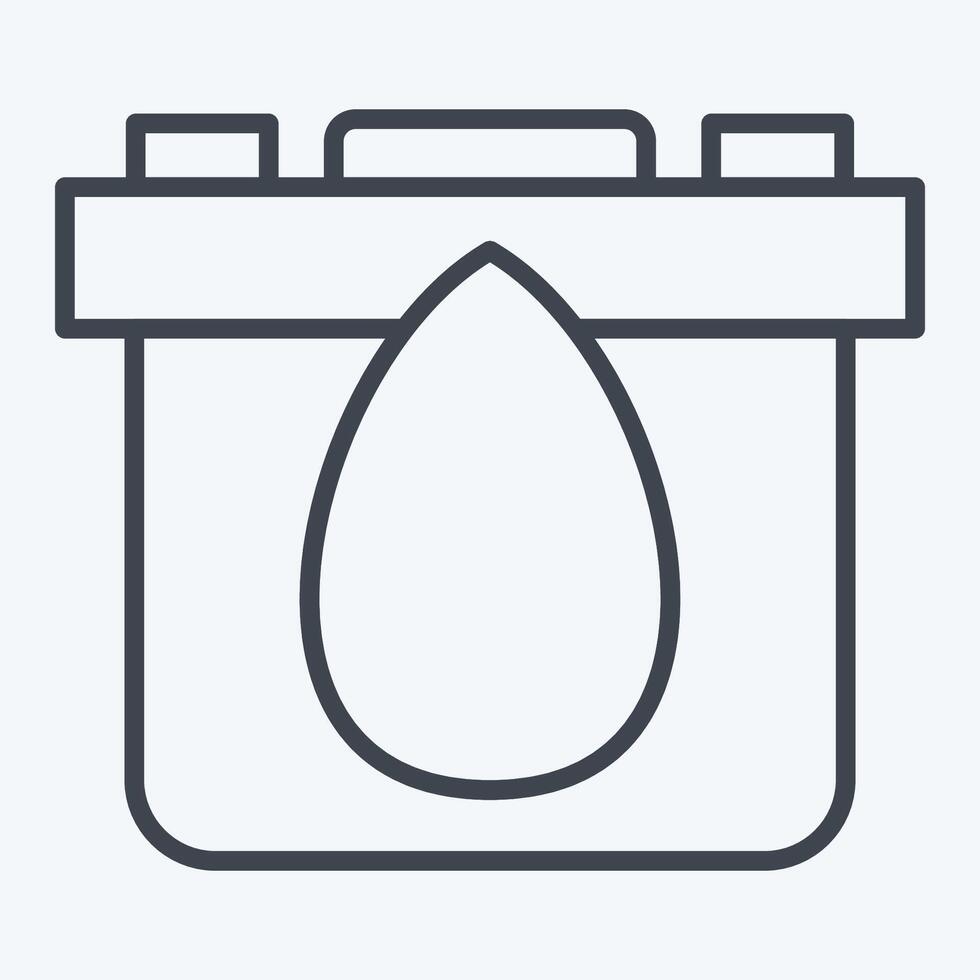 Icon Salt Water Battery. related to Energy Storage symbol. line style. editable vector