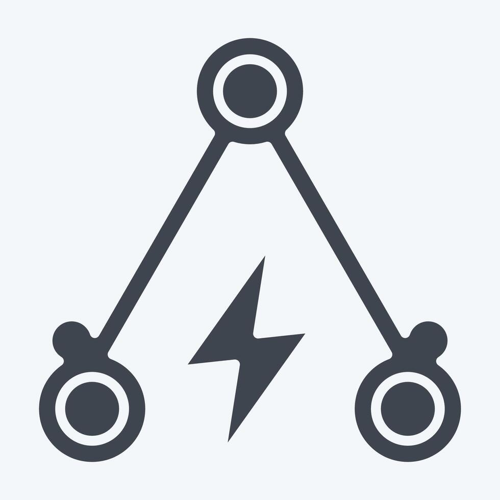 Icon Peak Demand. related to Energy Storage symbol. glyph style. editable vector