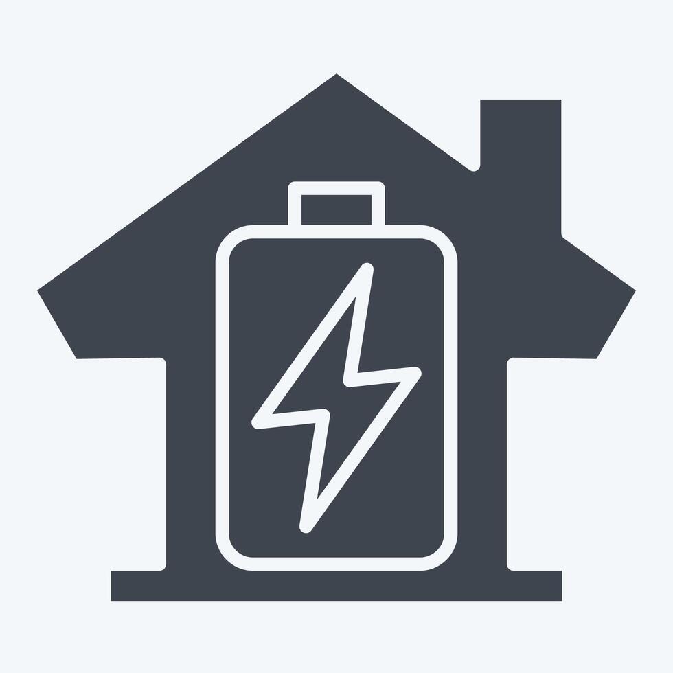 Icon Energy Storage. related to Energy Storage symbol. glyph style. editable 1 vector