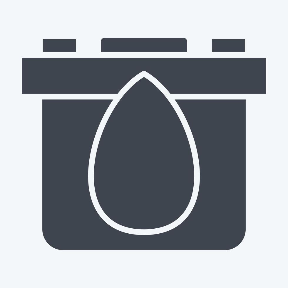 Icon Salt Water Battery. related to Energy Storage symbol. glyph style. editable vector