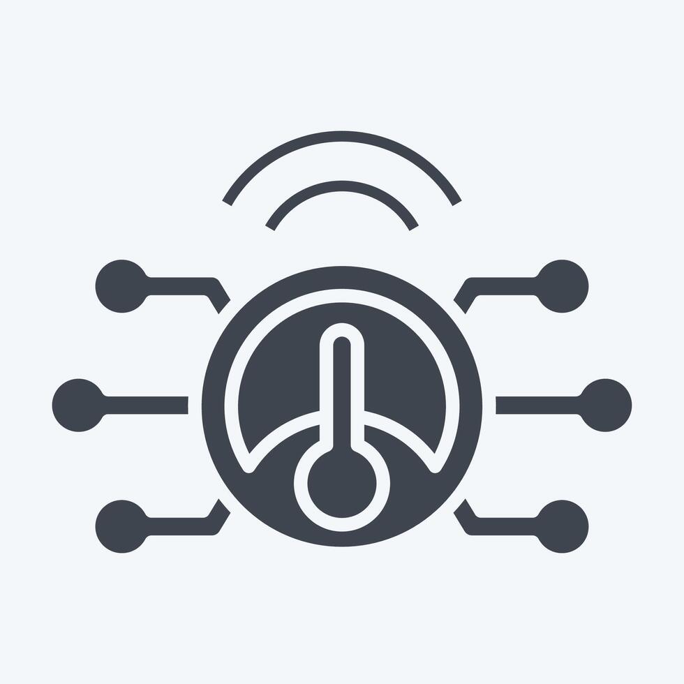 Icon Smart Meter. related to Energy Storage symbol. glyph style. editable vector