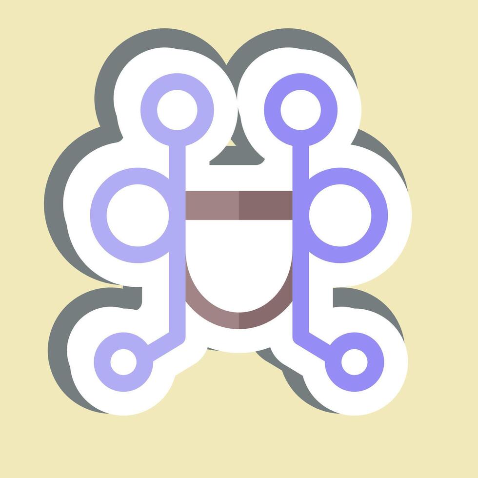 Sticker Pelham Bit. related to Equestrian Sport symbol. design editable vector