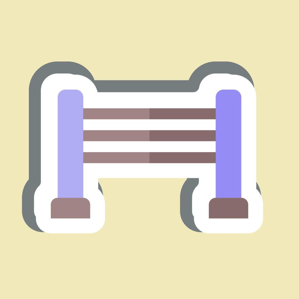 Sticker Horse Jump. related to Equestrian Sport symbol. design editable vector