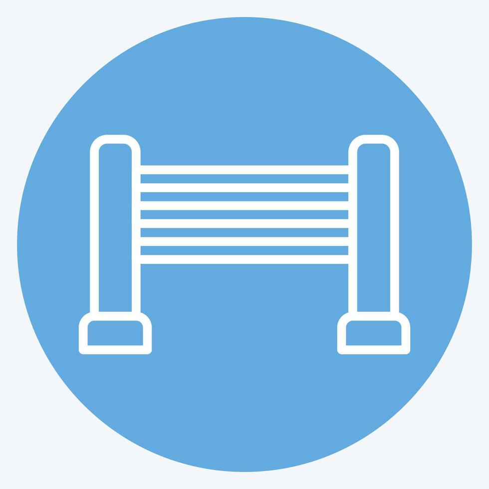 Icon Horse Jump. related to Equestrian Sport symbol. blue eyes style. design editable vector