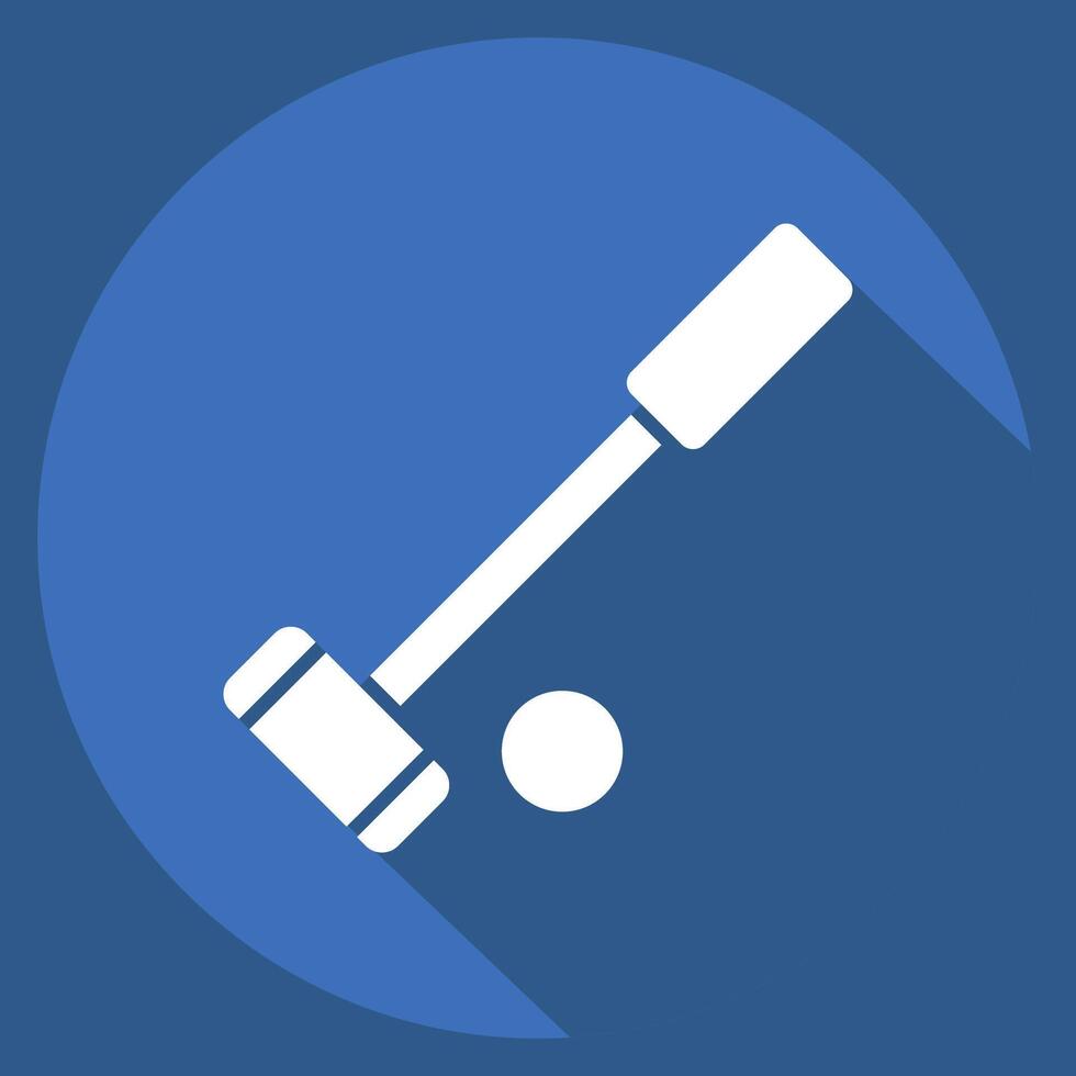 Icon Polo. related to Equestrian Sport symbol. long shadow style. design editable vector