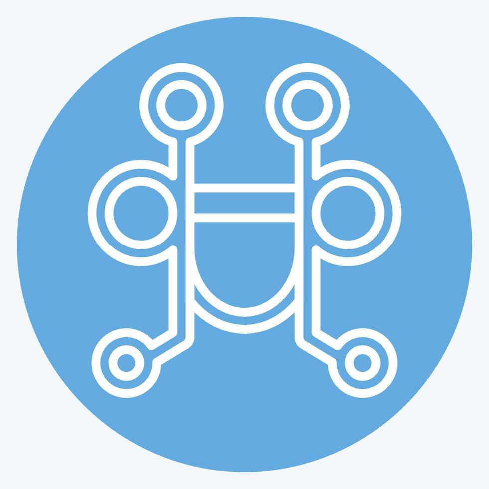Icon Pelham Bit. related to Equestrian Sport symbol. blue eyes style. design editable vector