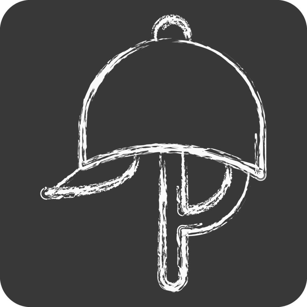 Icon Helmat. related to Equestrian Sport symbol. chalk Style. design editable vector