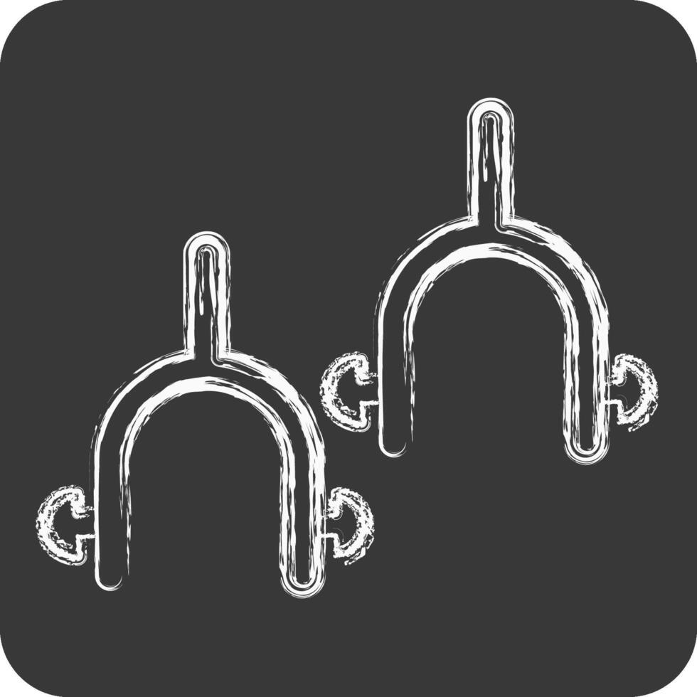 Icon Spurs. related to Equestrian Sport symbol. chalk Style. design editable vector