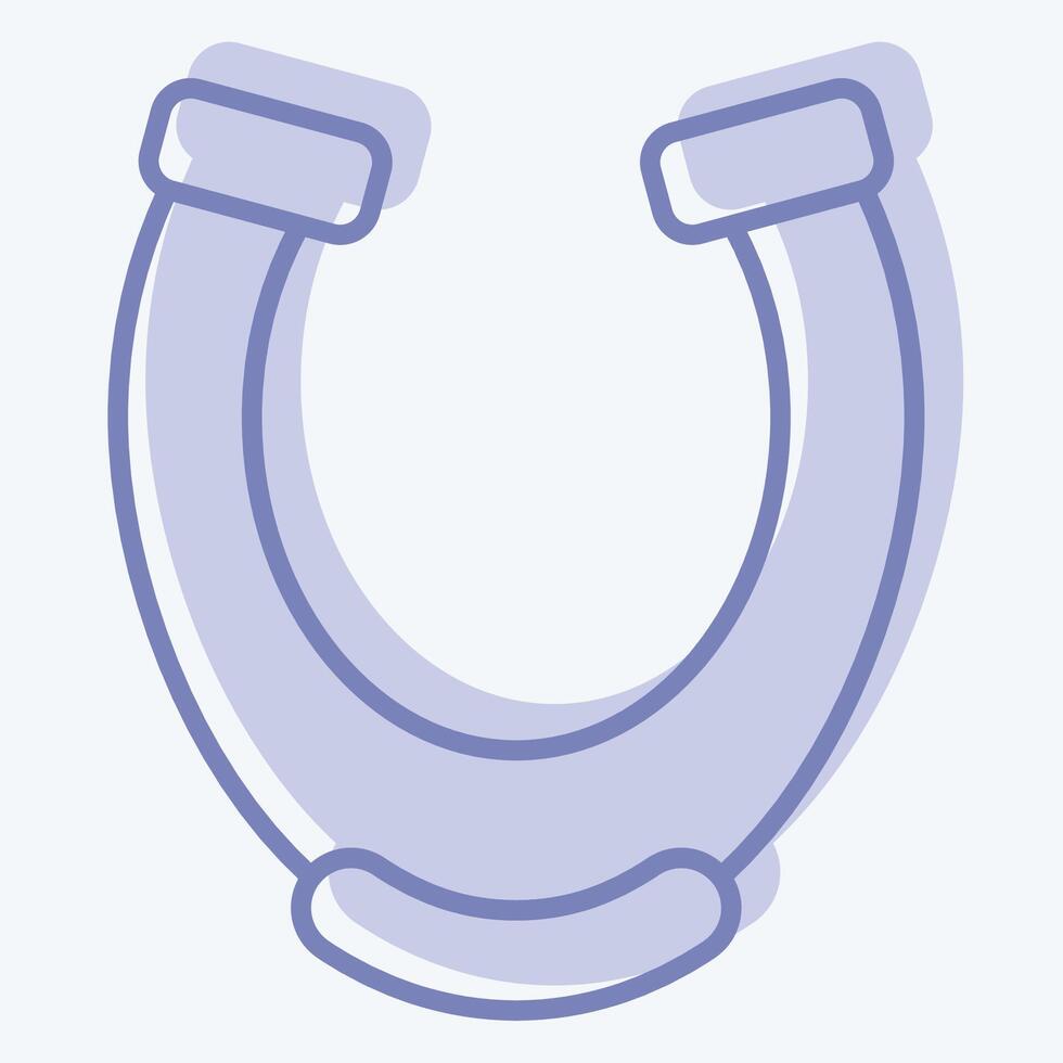 Icon Horseshoe. related to Equestrian Sport symbol. two tone style. design editable vector