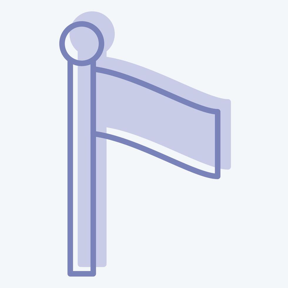 Icon Flag. related to Equestrian Sport symbol. two tone style. design editable vector