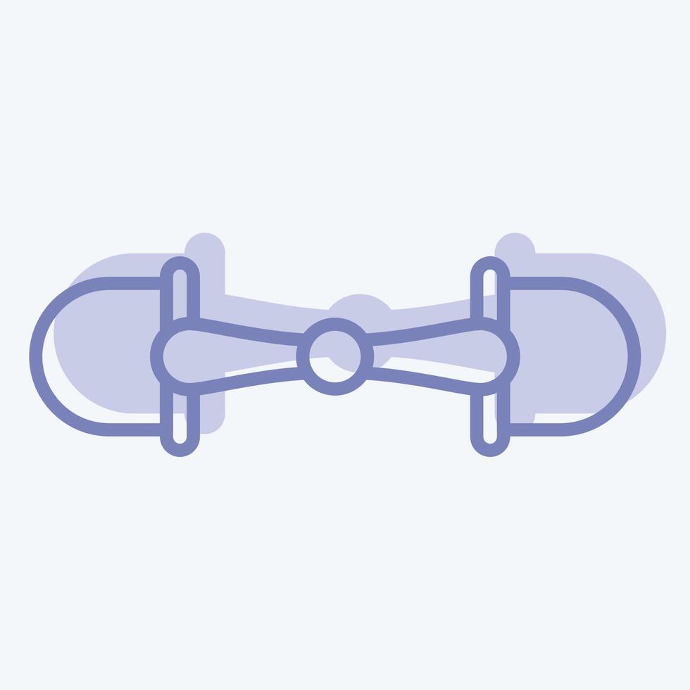 Icon Snaffle. related to Equestrian Sport symbol. two tone style. design editable vector