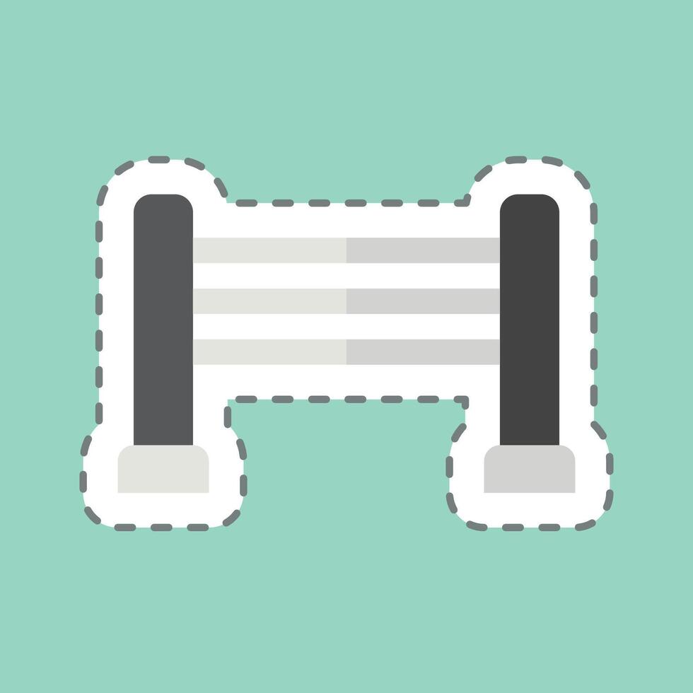 Sticker line cut Horse Jump. related to Equestrian Sport symbol. design editable vector