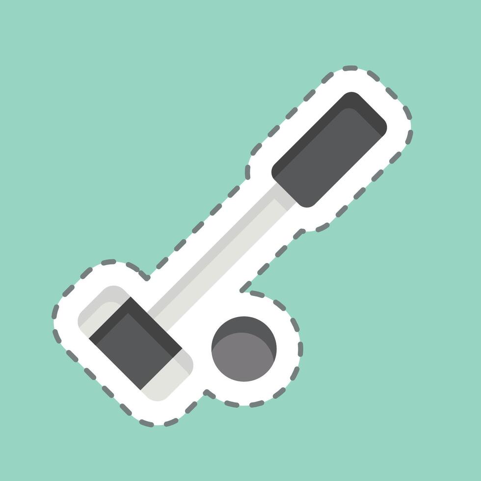 Sticker line cut Polo. related to Equestrian Sport symbol. design editable vector