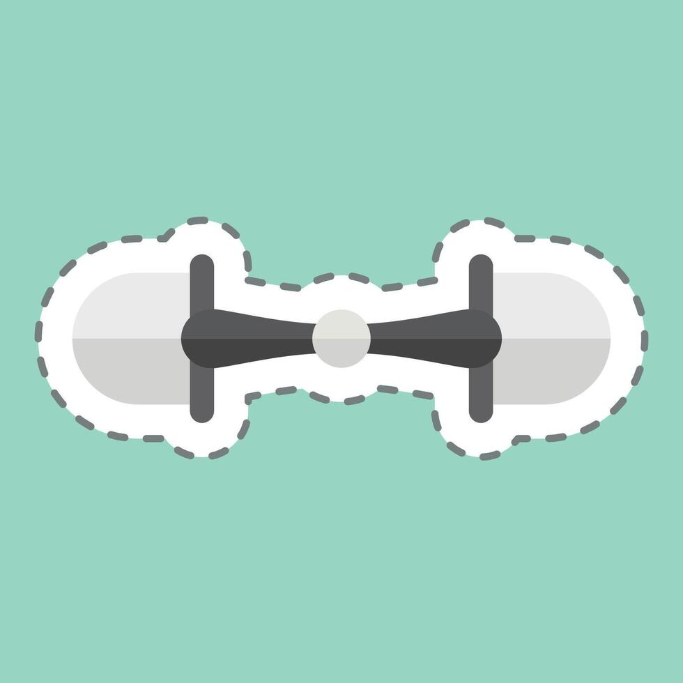 Sticker line cut Snaffle. related to Equestrian Sport symbol. design editable vector