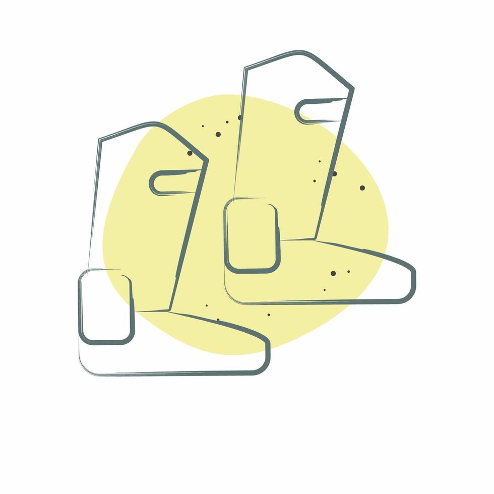 Icon Boot. related to Equestrian Sport symbol. Color Spot Style. design editable vector