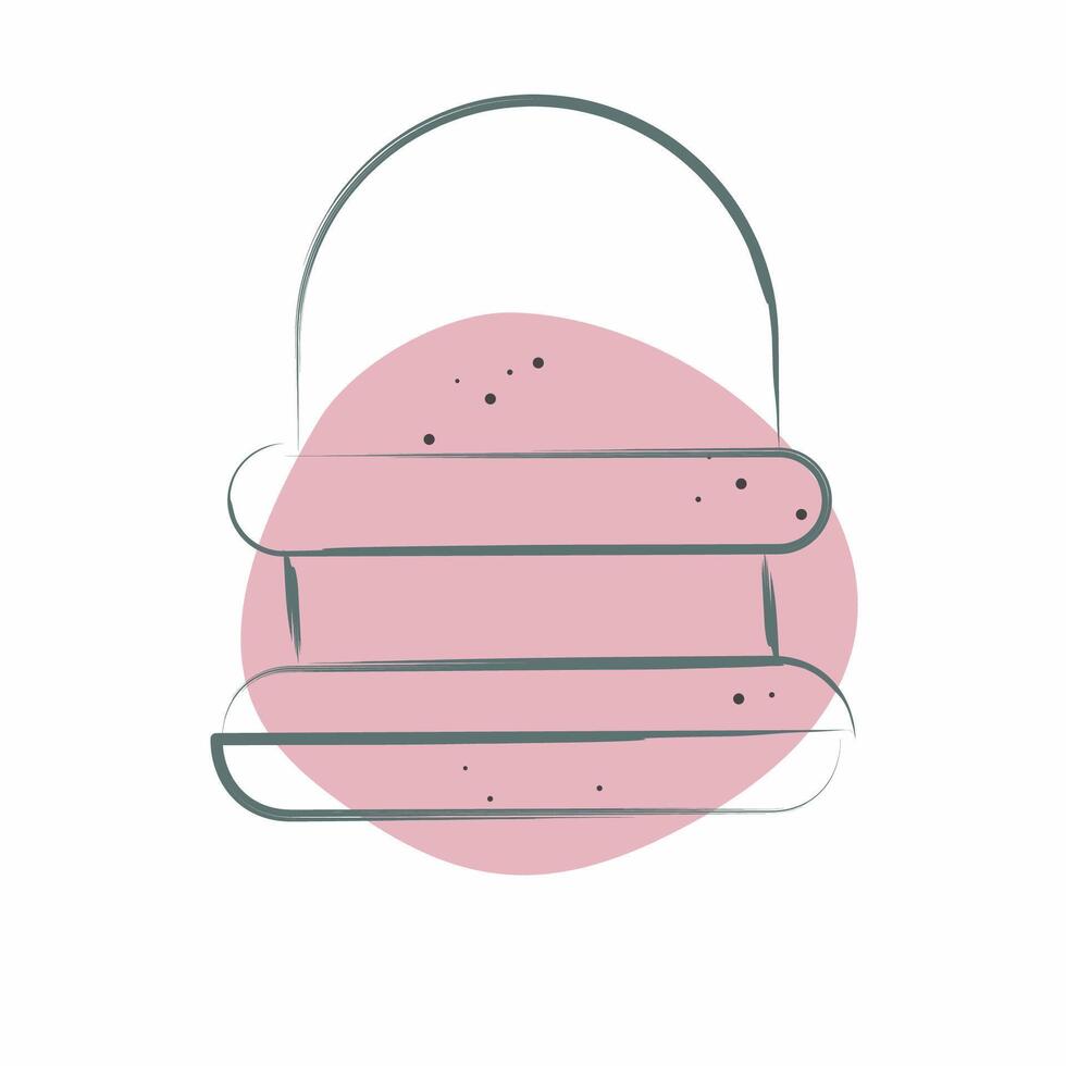 Icon Facemask. related to Equestrian Sport symbol. Color Spot Style. design editable vector