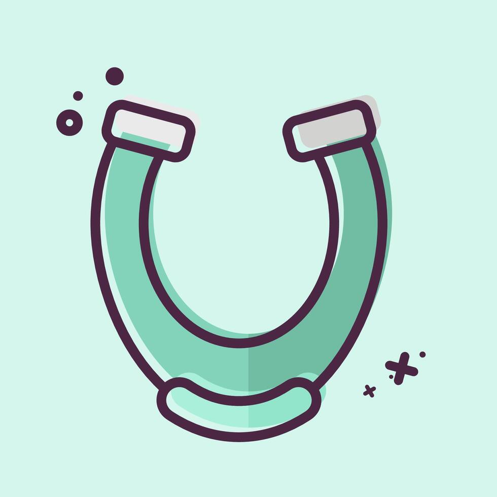 Icon Horseshoe. related to Equestrian Sport symbol. MBE style. design editable vector