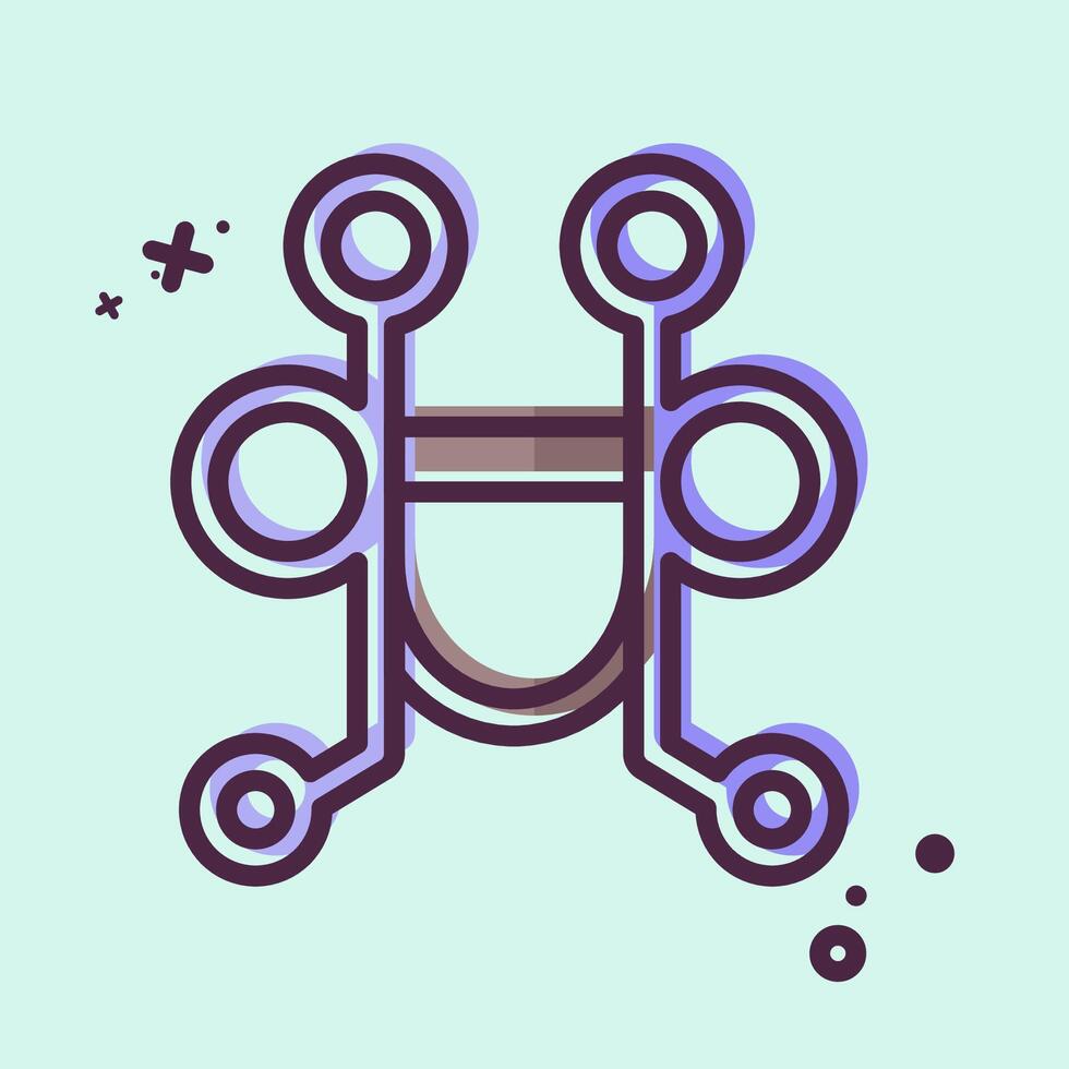 Icon Pelham Bit. related to Equestrian Sport symbol. MBE style. design editable vector
