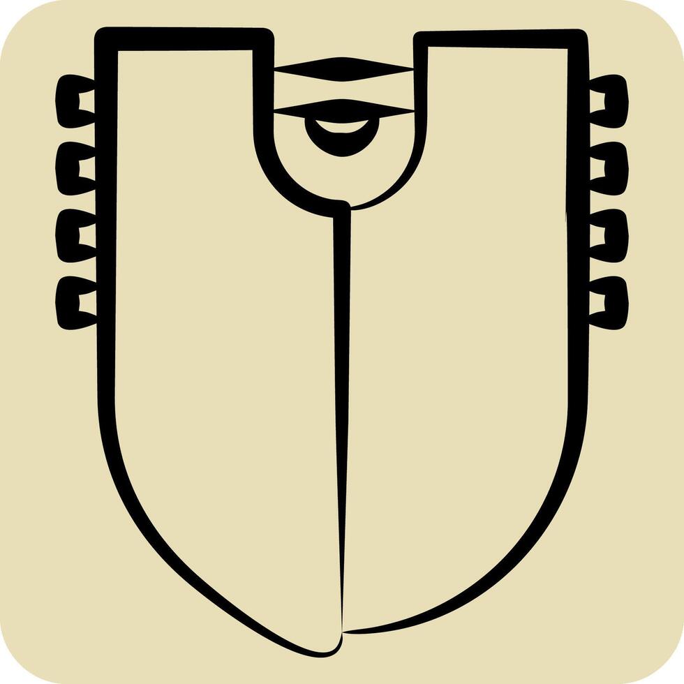 Icon Lathers Chaps. related to Equestrian Sport symbol. hand drawn style. design editable vector